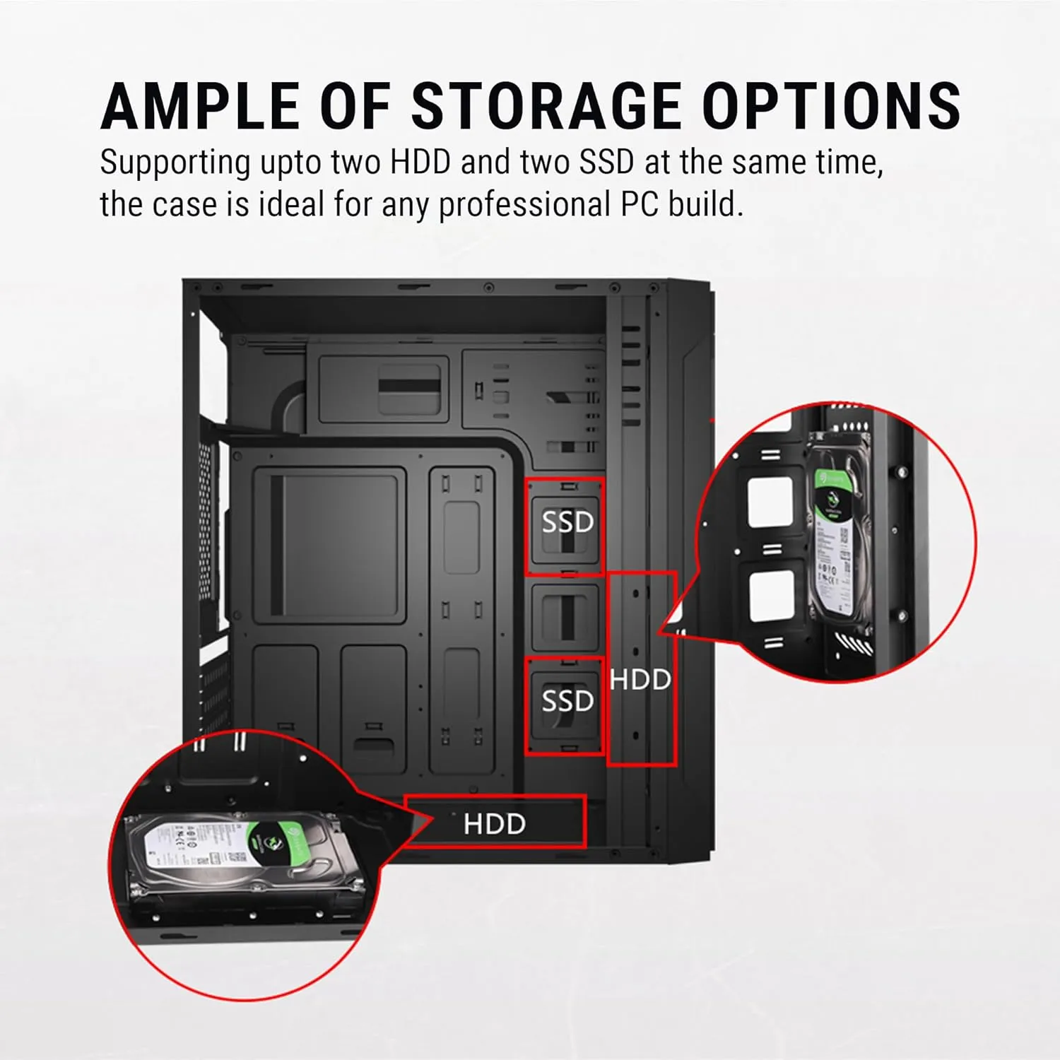 Ant Esports Mid Tower Cabinet Si27 Black view 5